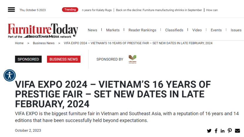 vifaexpo furnituretoday